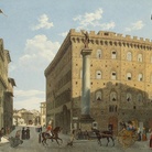Veduta di Piazza Santa Trinita da via de' Tornabuoni, Firenze.&nbsp; - ladante